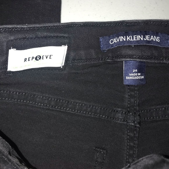Calvin Klein Jeans high rise skinny made from Repreve black denim Jeans size 24 - Picture 5 of 9